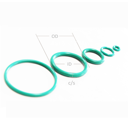 FKM 90 Shore A Rubber O Rings AS568 0.04 اینچ - 0.275 اینچ مقطع