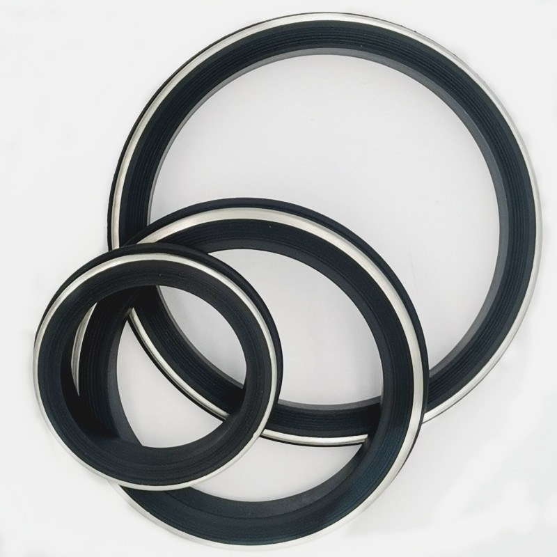 ضد روغن و گرما و ضد مواد شیمیایی NBR HNBR FKM PTFE مهر اتحادیه چکش سیاه با پشتیبان ضد زنگ